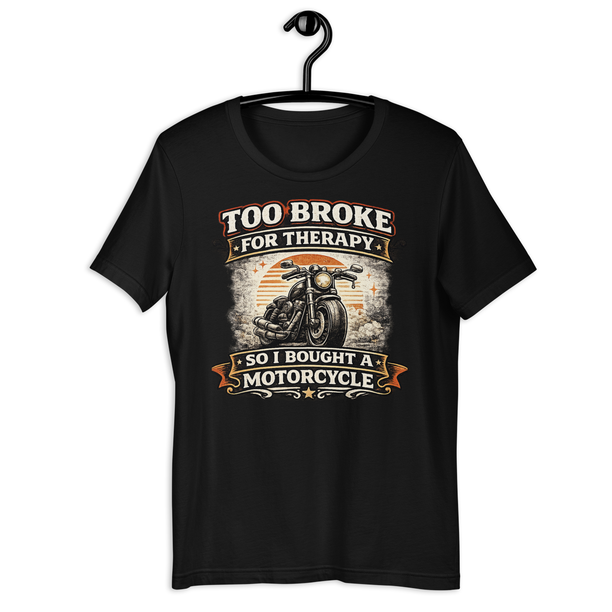 Biker motorcycle graphic t-shirt product image