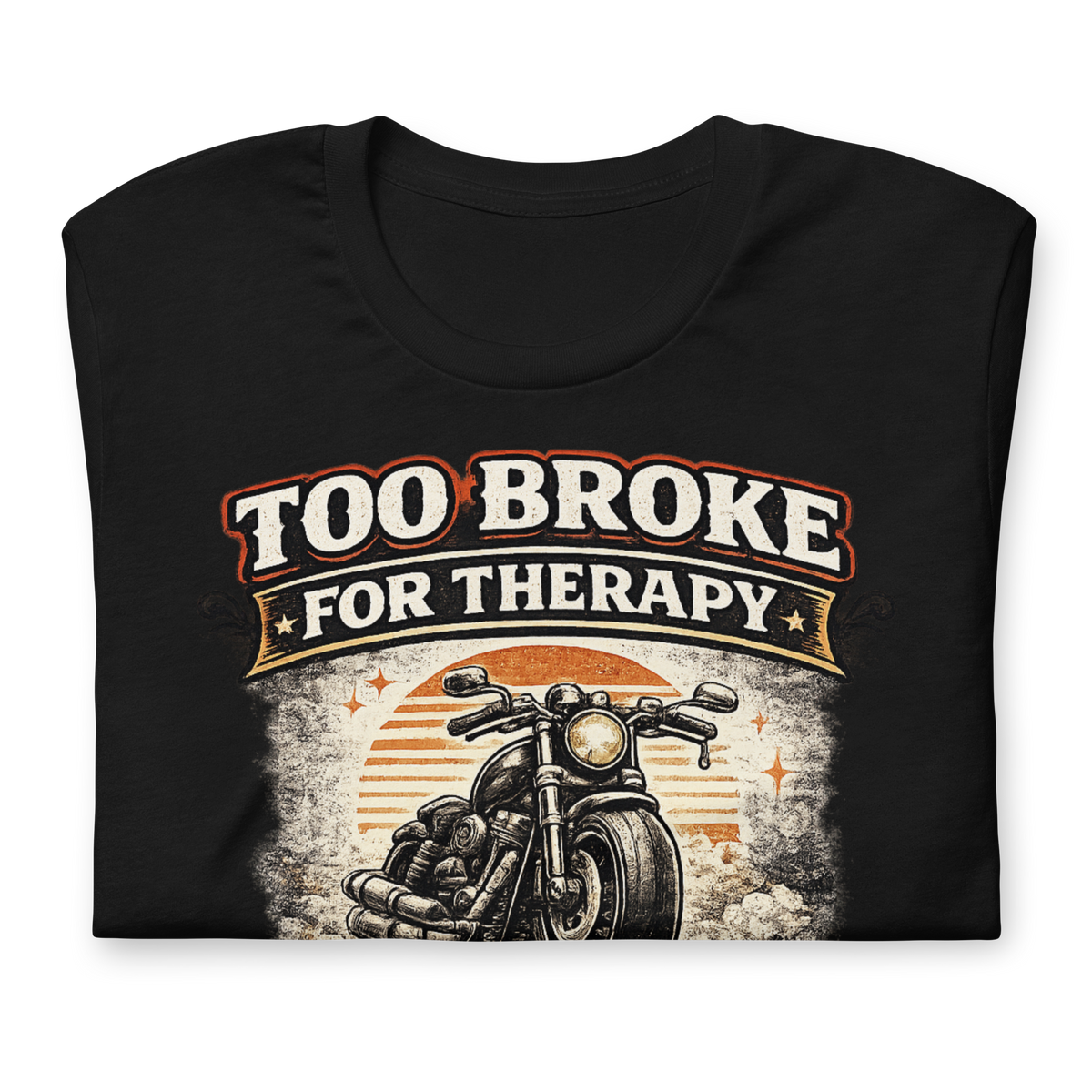 Biker motorcycle graphic t-shirt product image