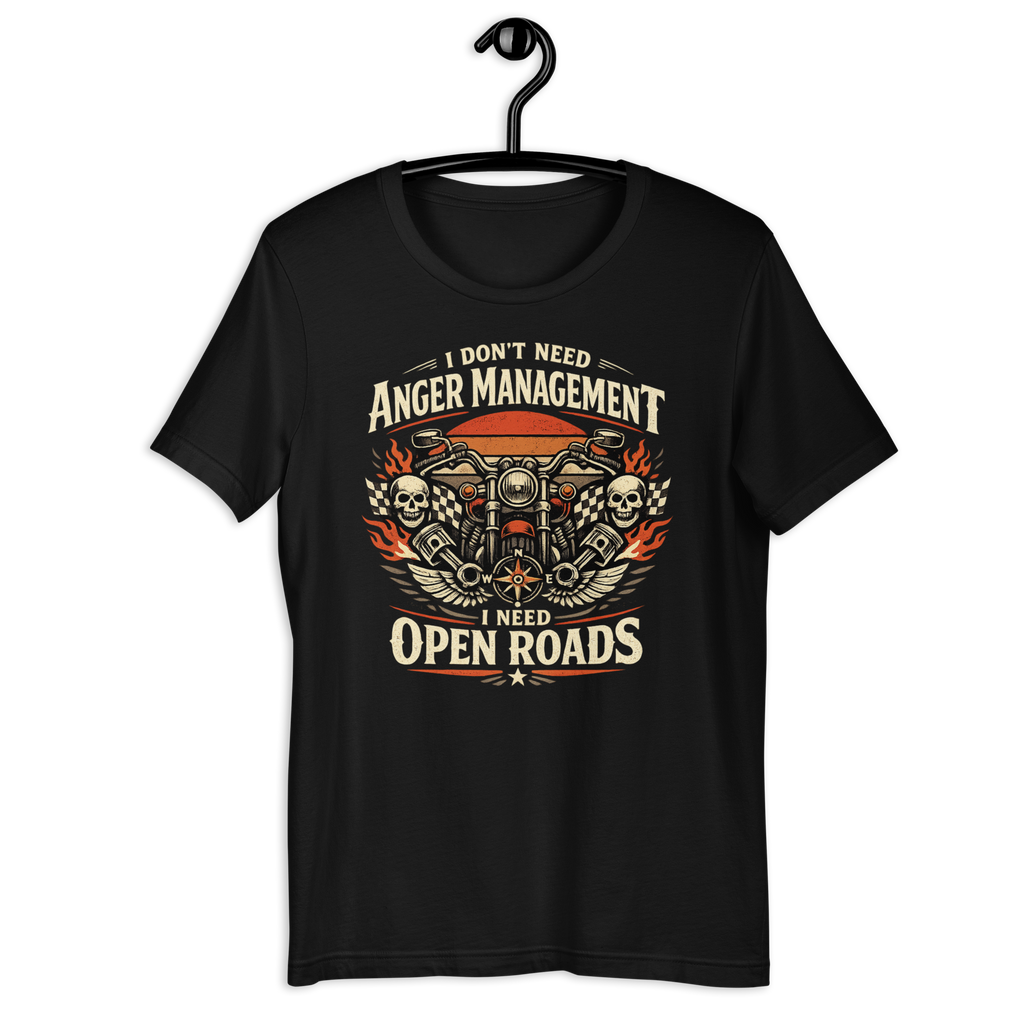 Biker motorcycle graphic t-shirt product image