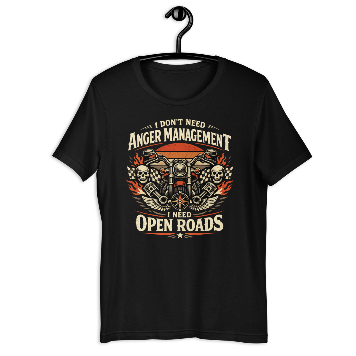 Biker motorcycle graphic t-shirt product image