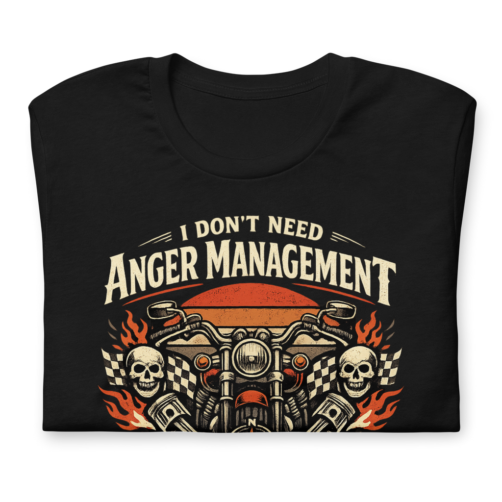 Biker motorcycle graphic t-shirt product image