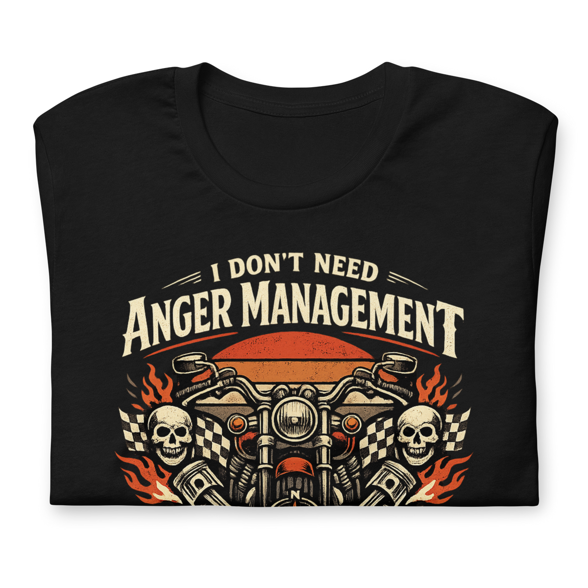 Biker motorcycle graphic t-shirt product image
