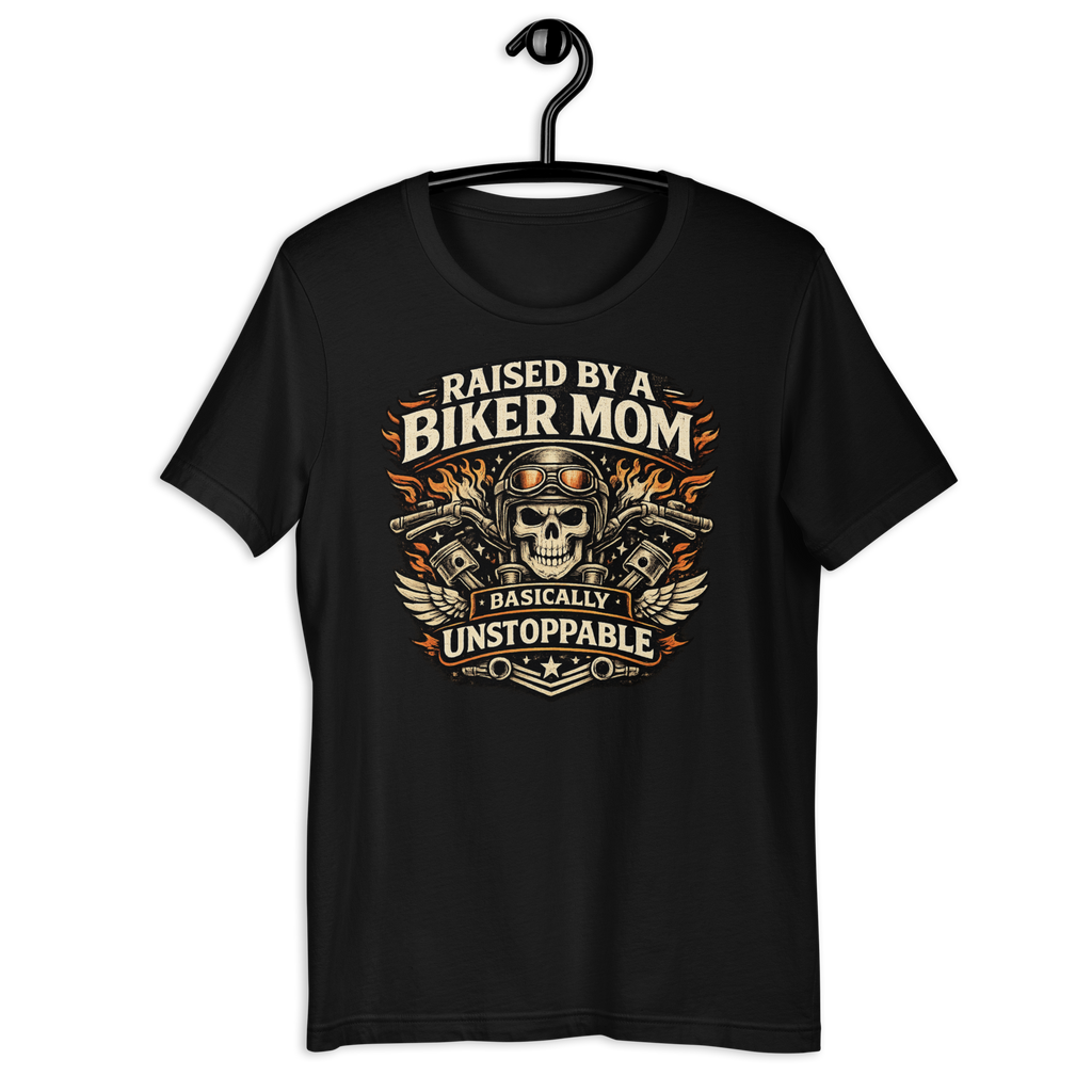 Biker motorcycle graphic t-shirt product image