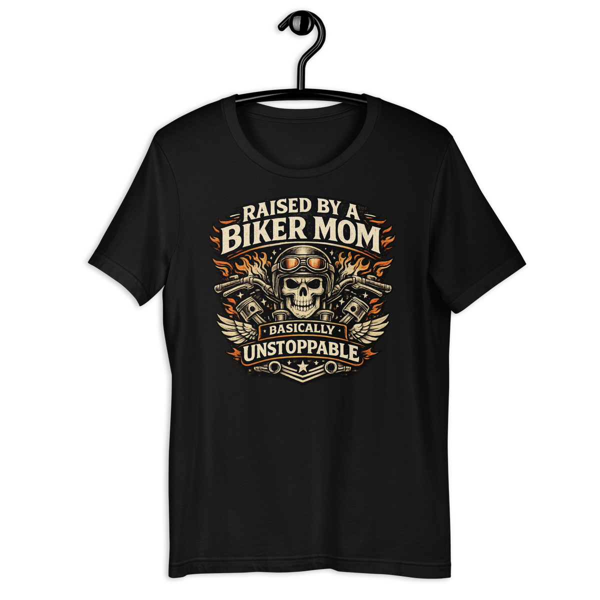 Biker motorcycle graphic t-shirt product image