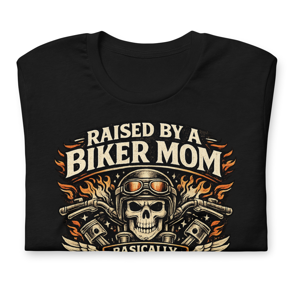 Biker motorcycle graphic t-shirt product image