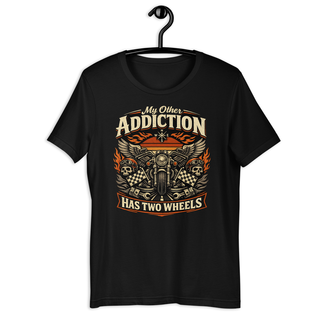 Biker motorcycle graphic t-shirt product image