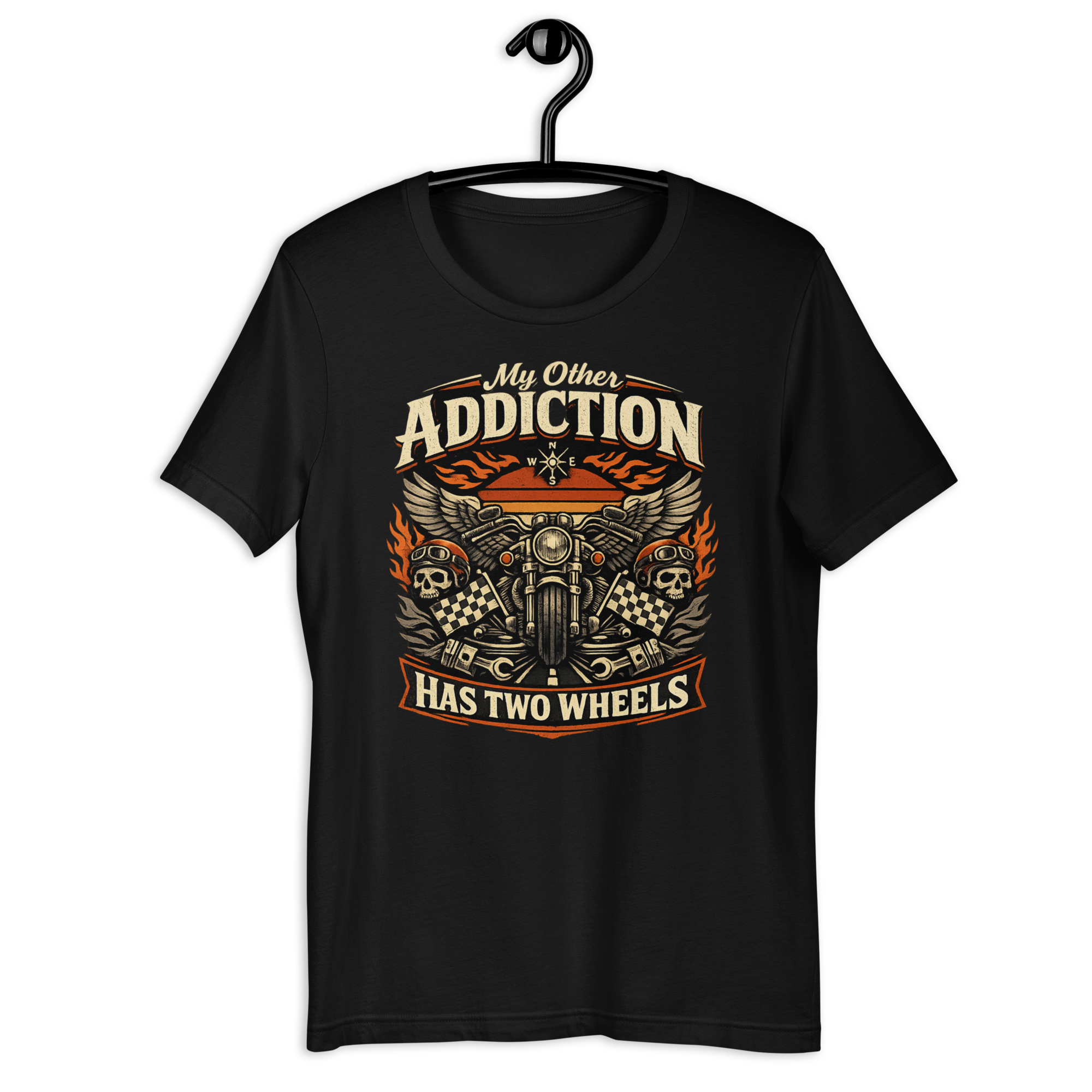Biker motorcycle graphic t-shirt product image