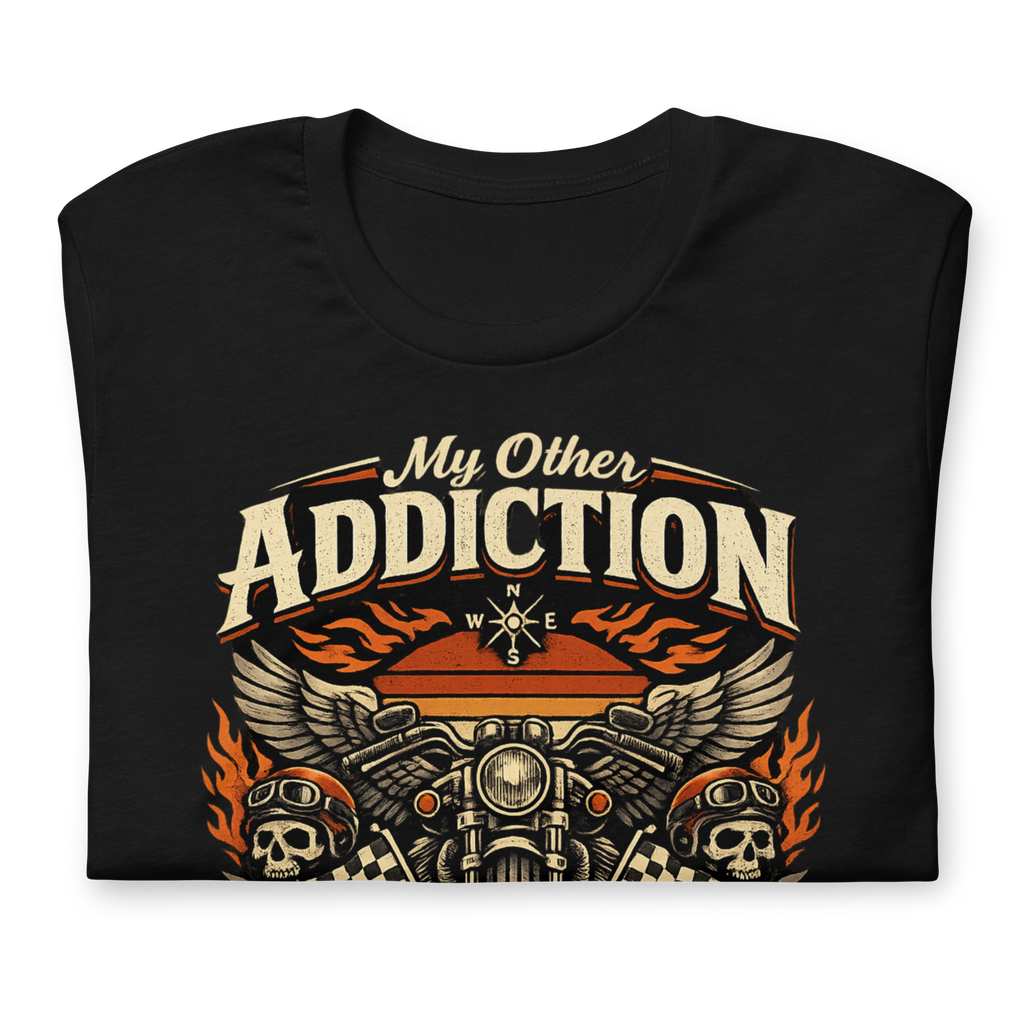 Biker motorcycle graphic t-shirt product image