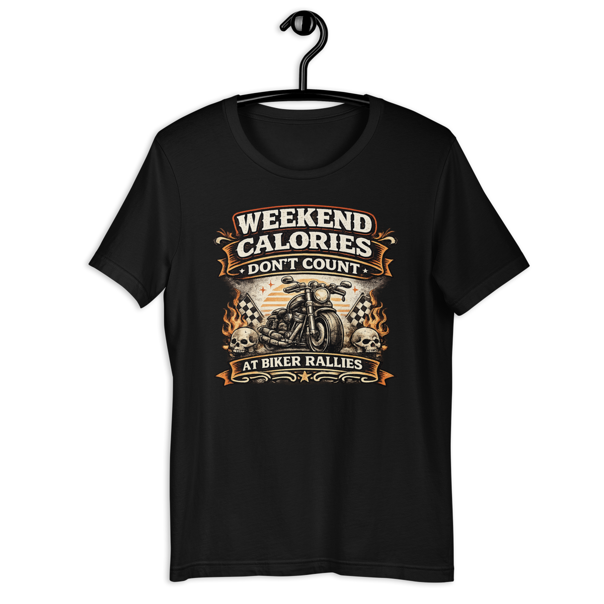 Biker motorcycle graphic t-shirt product image