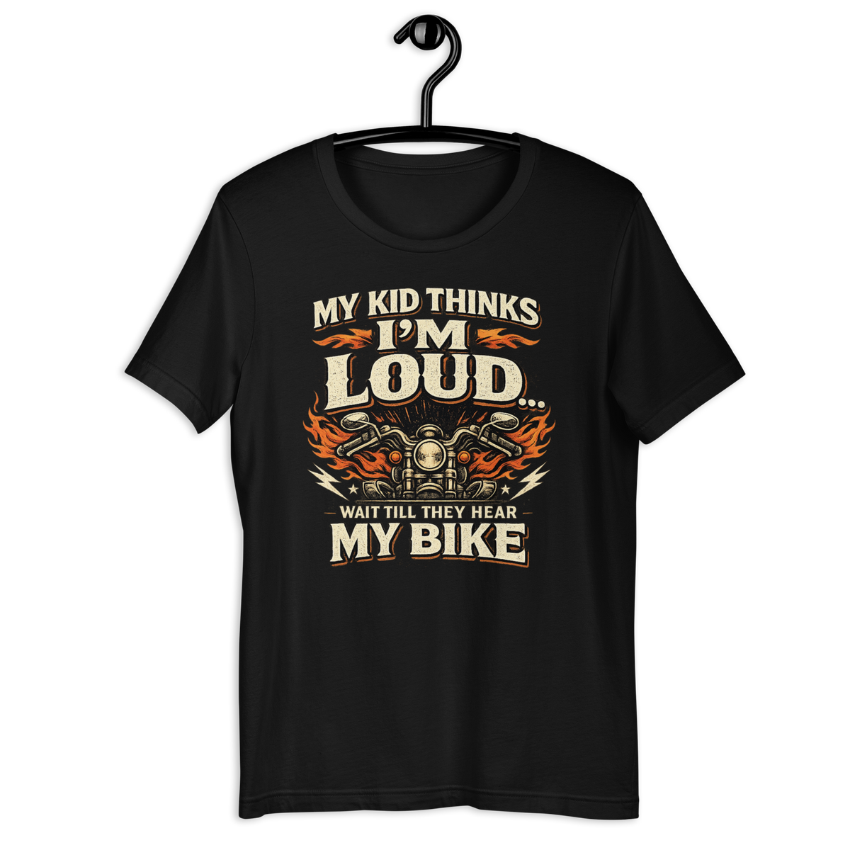Biker motorcycle graphic t-shirt product image
