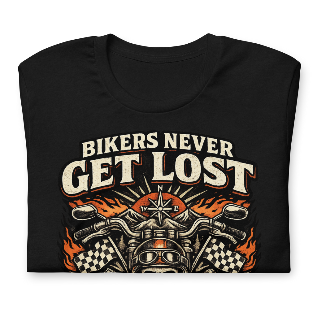 Biker motorcycle graphic t-shirt product image