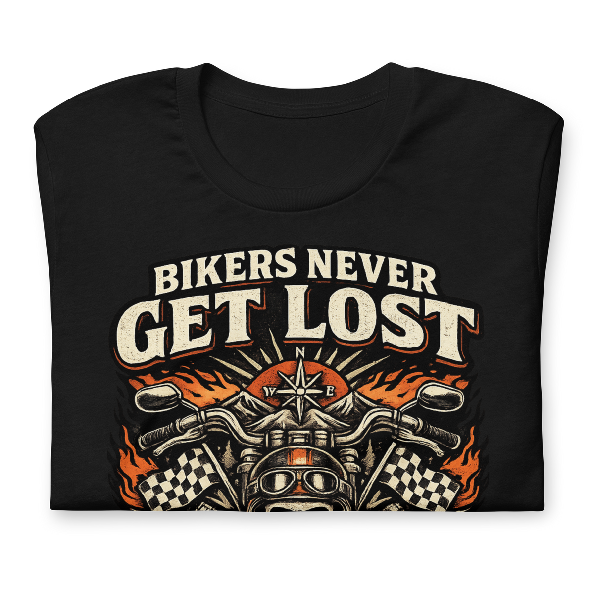 Biker motorcycle graphic t-shirt product image