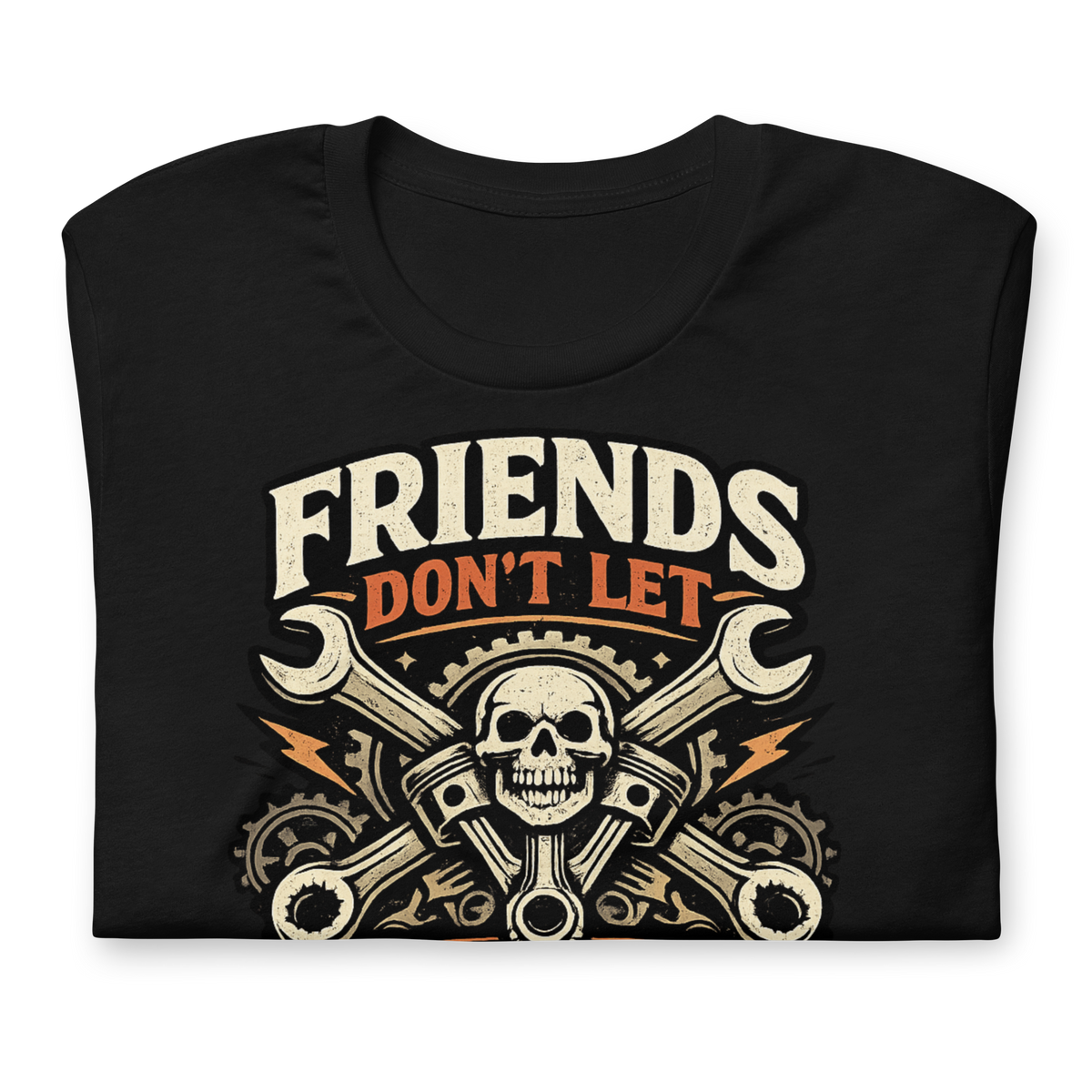 Biker motorcycle graphic t-shirt product image