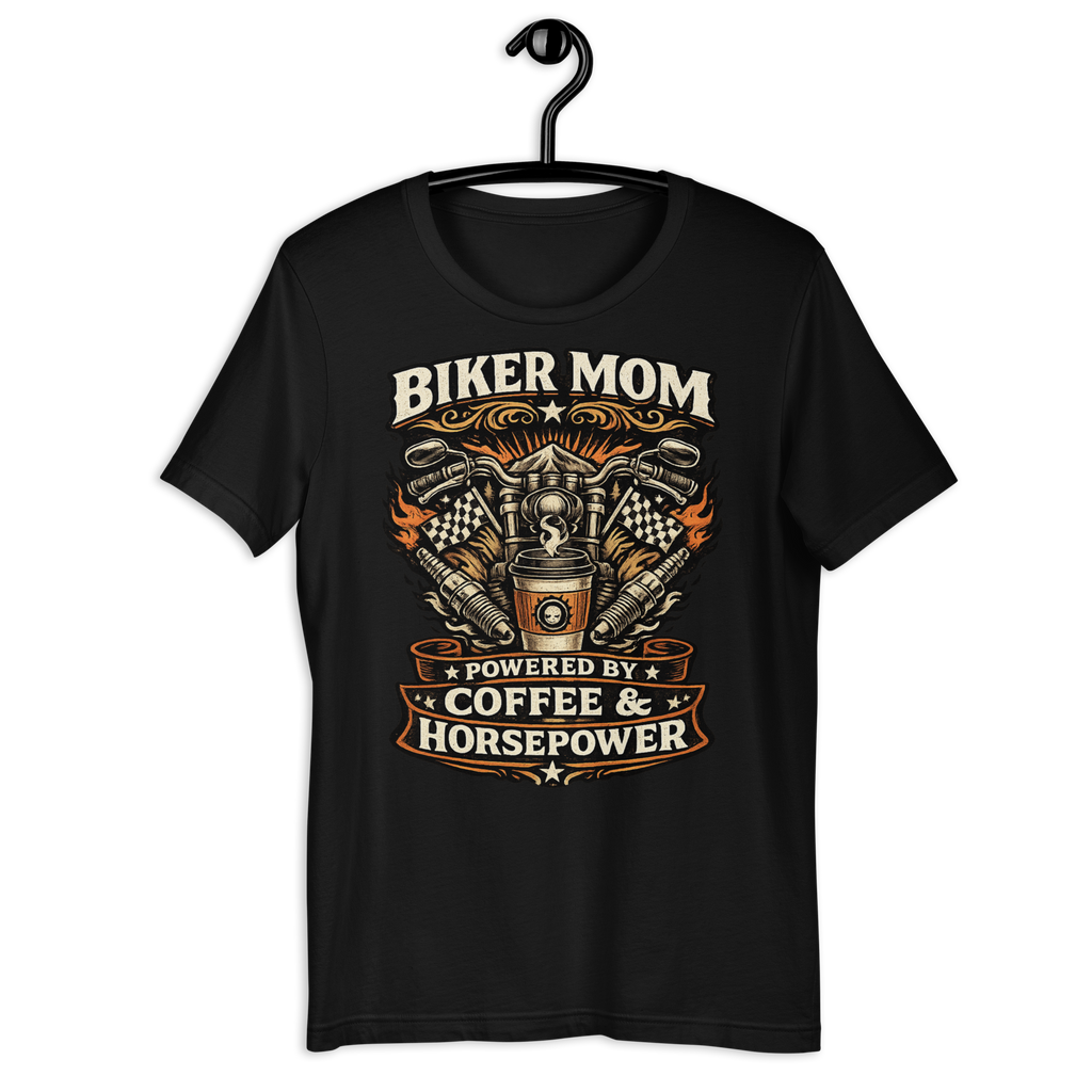 Biker motorcycle graphic t-shirt product image