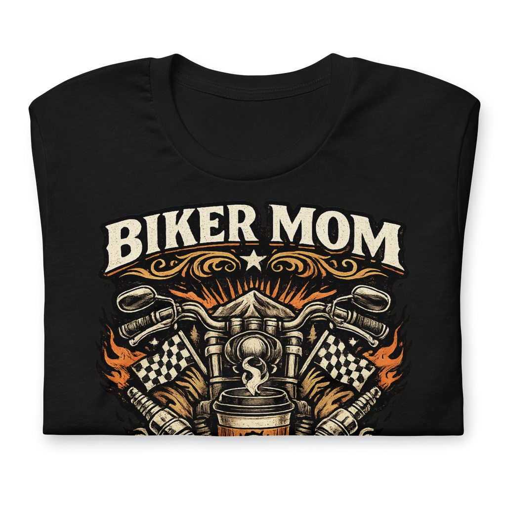 Biker motorcycle graphic t-shirt product image