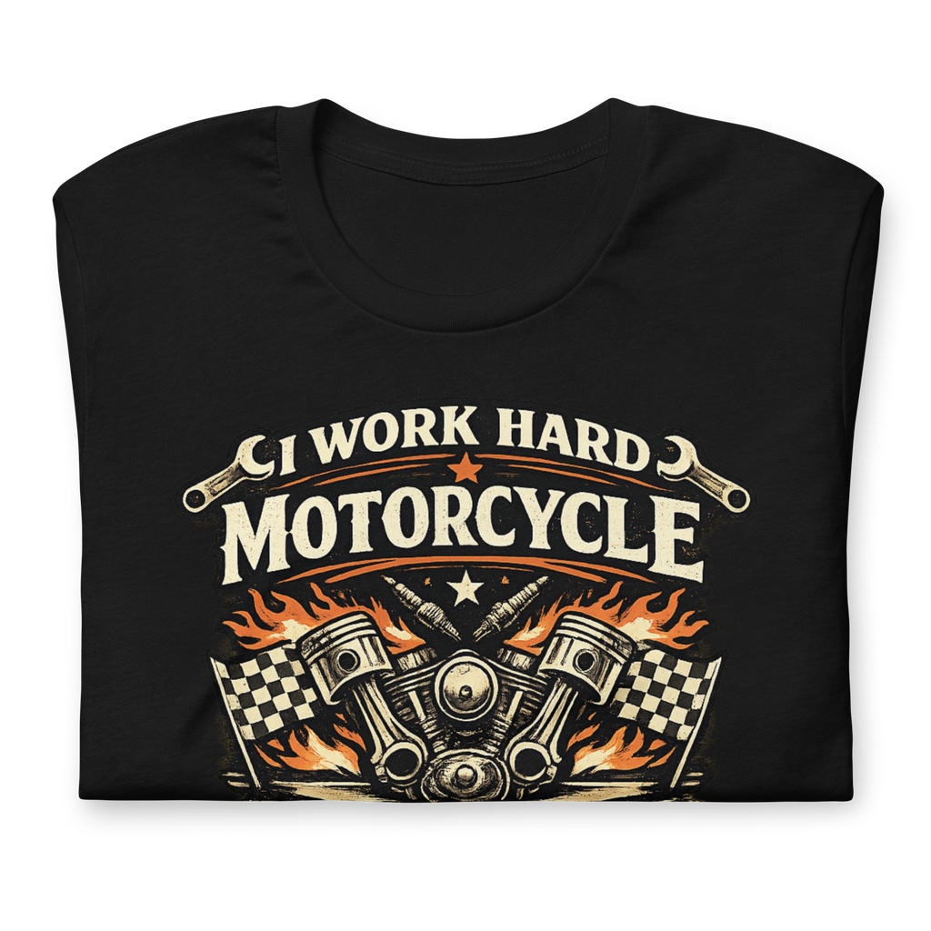 Biker motorcycle graphic t-shirt product image