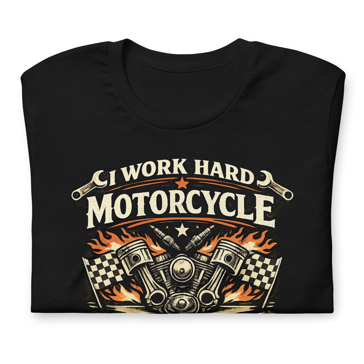 Biker motorcycle graphic t-shirt product image