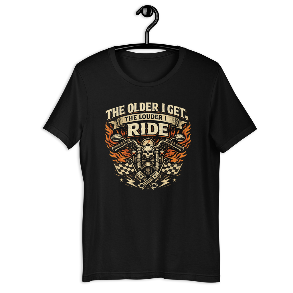 Biker motorcycle graphic t-shirt product image