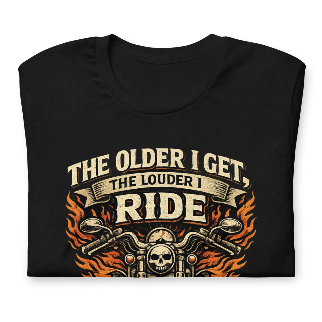 Biker motorcycle graphic t-shirt product image