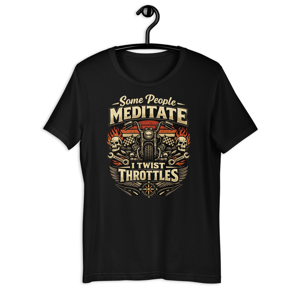 Biker motorcycle graphic t-shirt product image