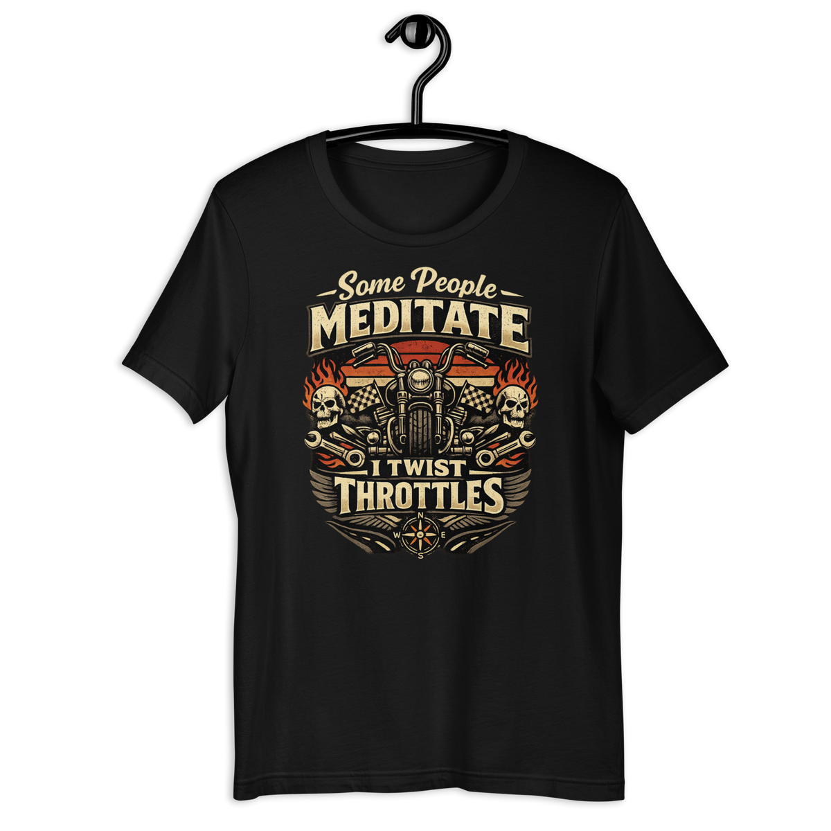 Biker motorcycle graphic t-shirt product image