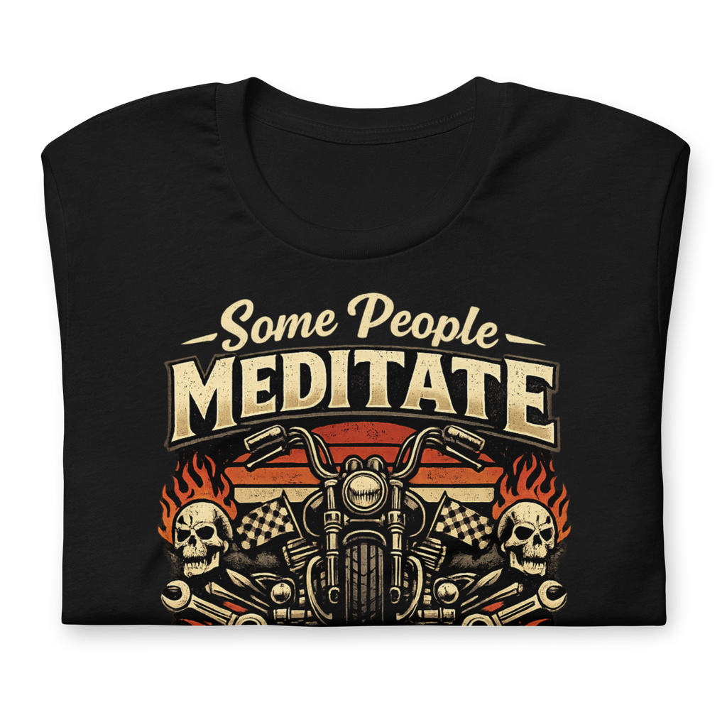 Biker motorcycle graphic t-shirt product image