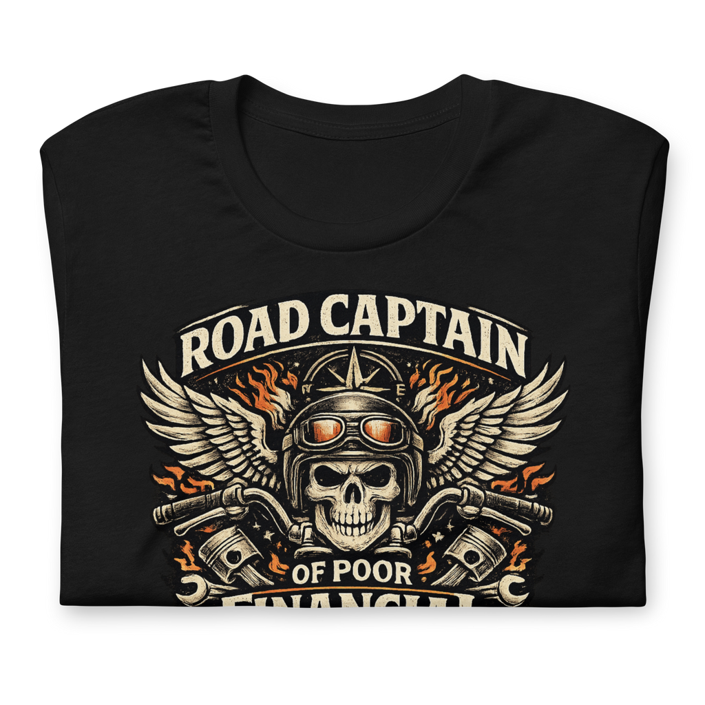 Biker motorcycle graphic t-shirt product image