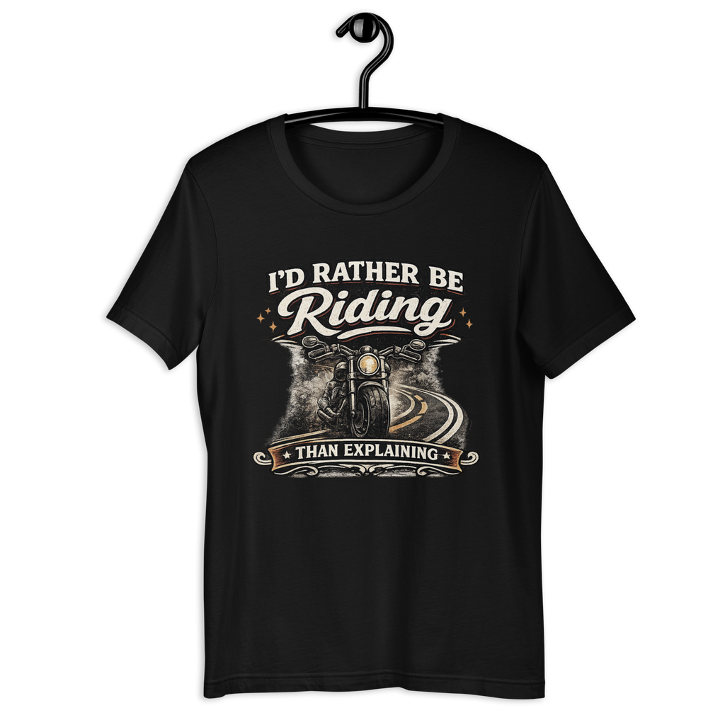 Biker motorcycle graphic t-shirt product image