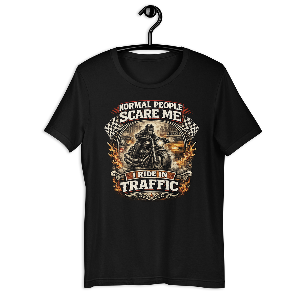 Biker motorcycle graphic t-shirt product image