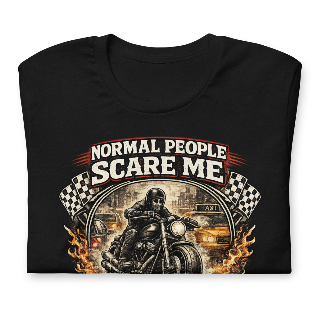 Biker motorcycle graphic t-shirt product image