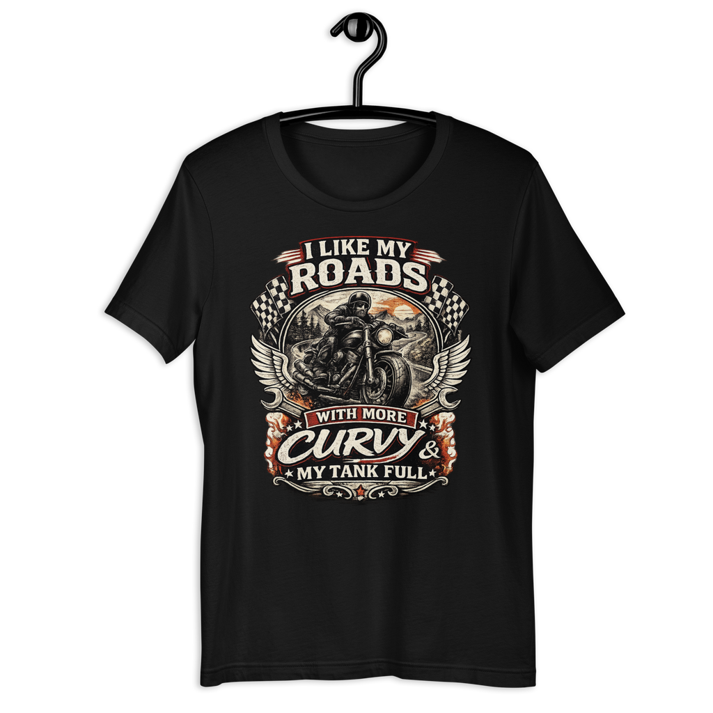 Biker motorcycle graphic t-shirt product image