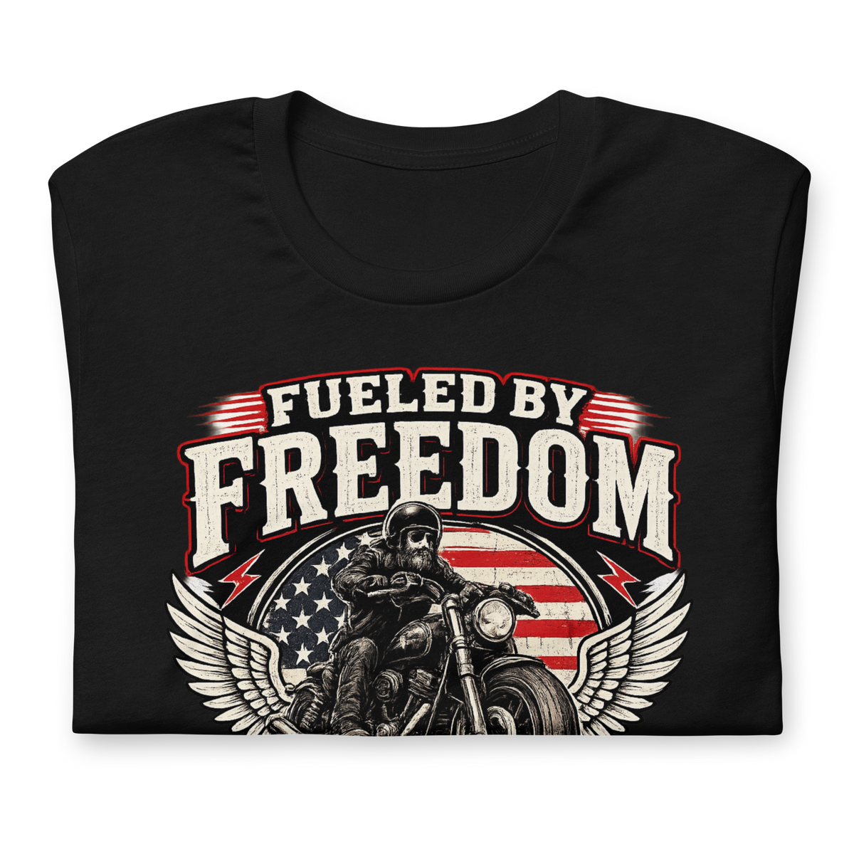 Biker motorcycle graphic t-shirt product image