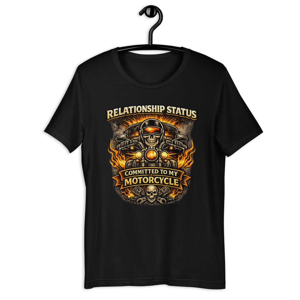 Biker motorcycle graphic t-shirt product image