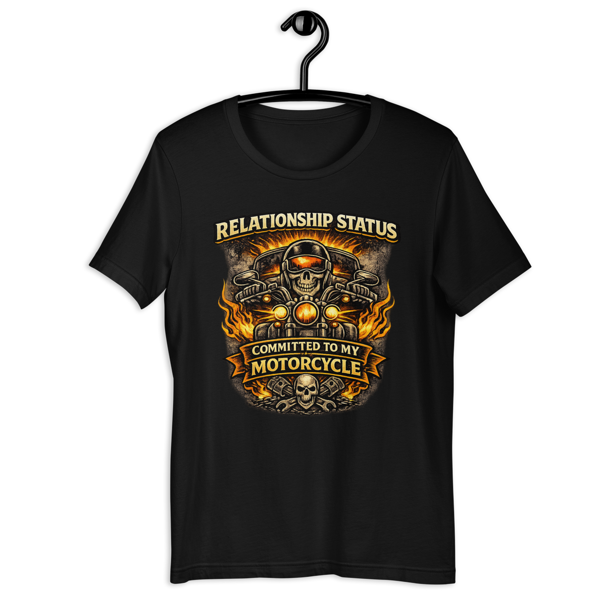 Biker motorcycle graphic t-shirt product image