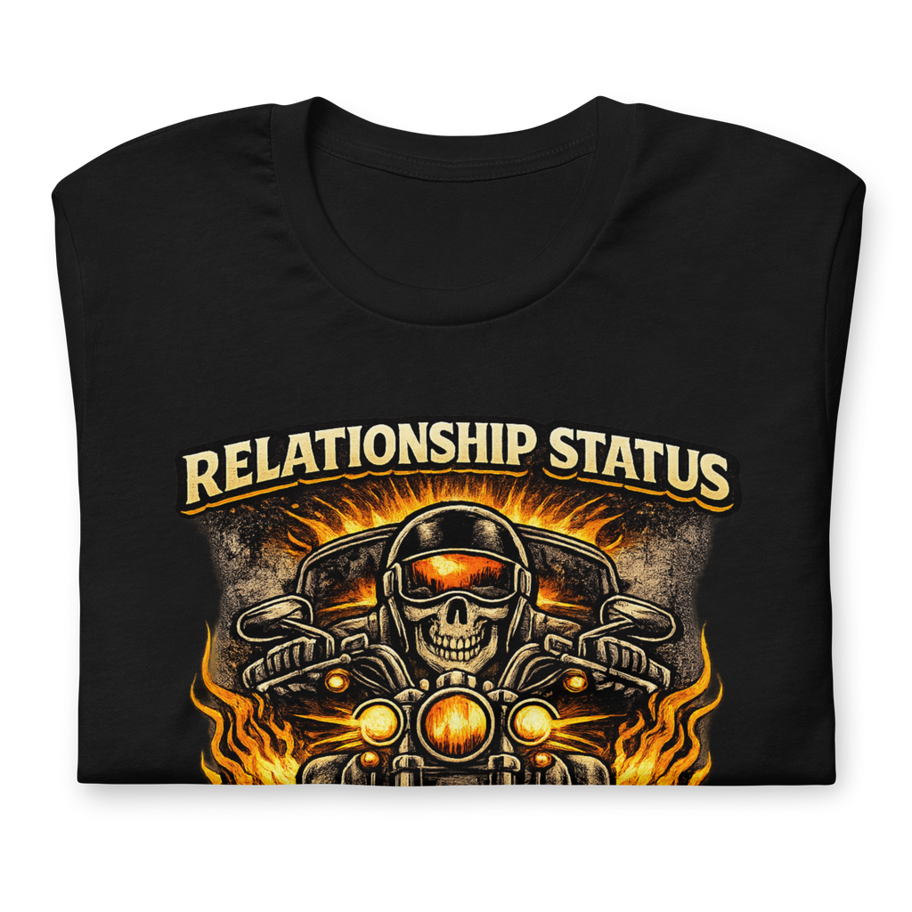 Biker motorcycle graphic t-shirt product image