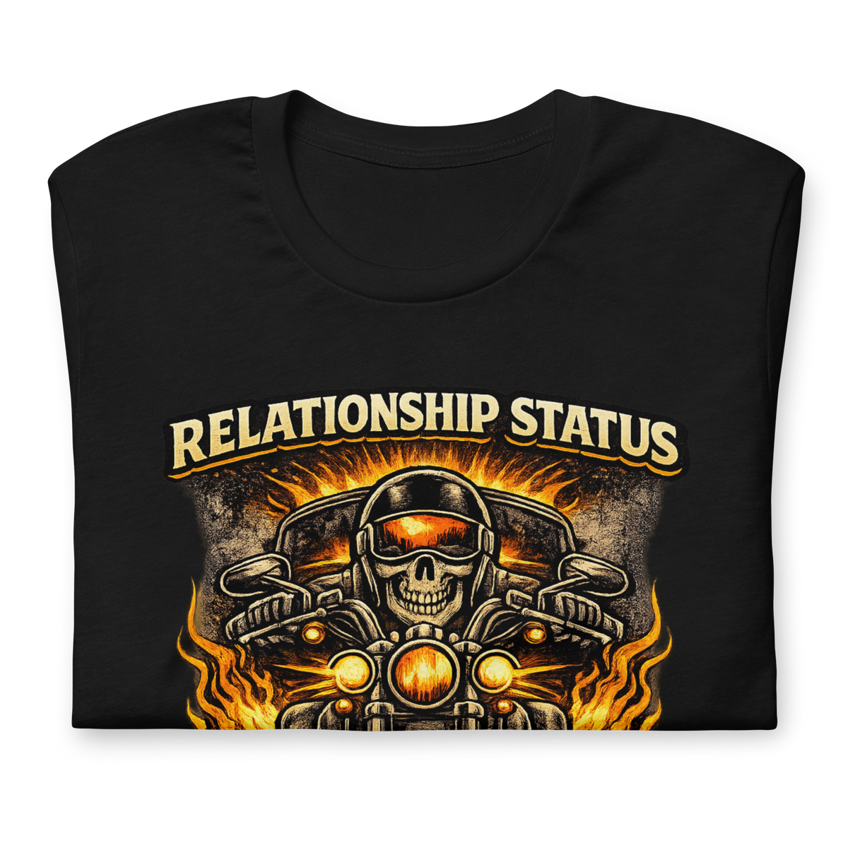 Biker motorcycle graphic t-shirt product image
