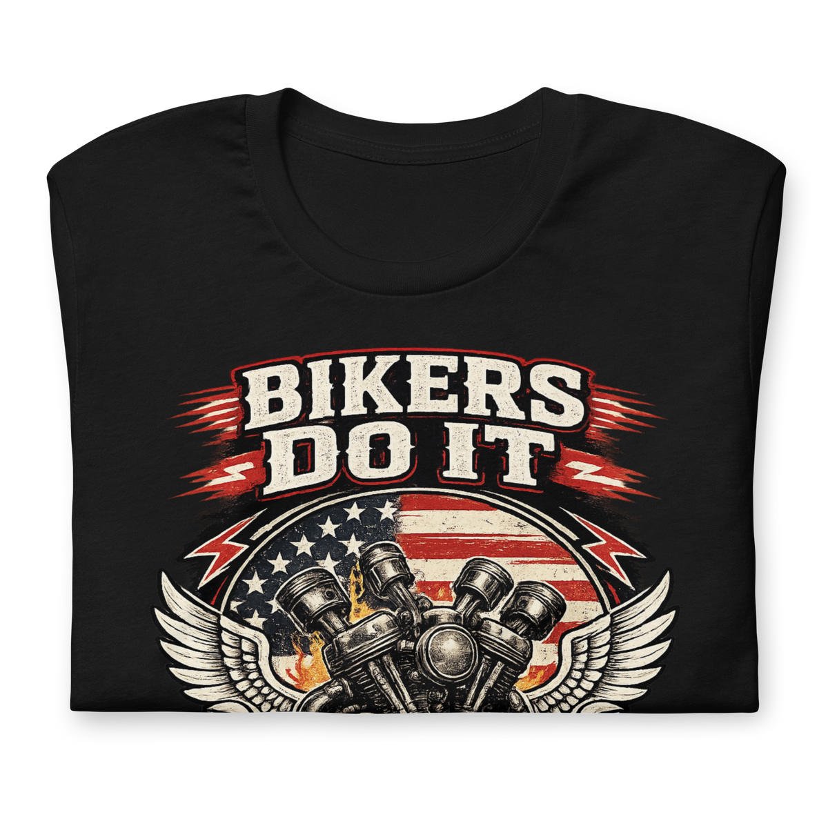 Biker motorcycle graphic t-shirt product image