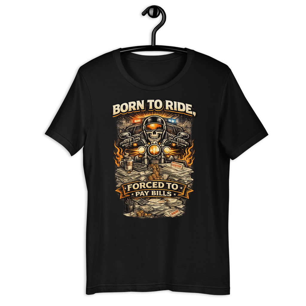 Biker motorcycle graphic t-shirt product image
