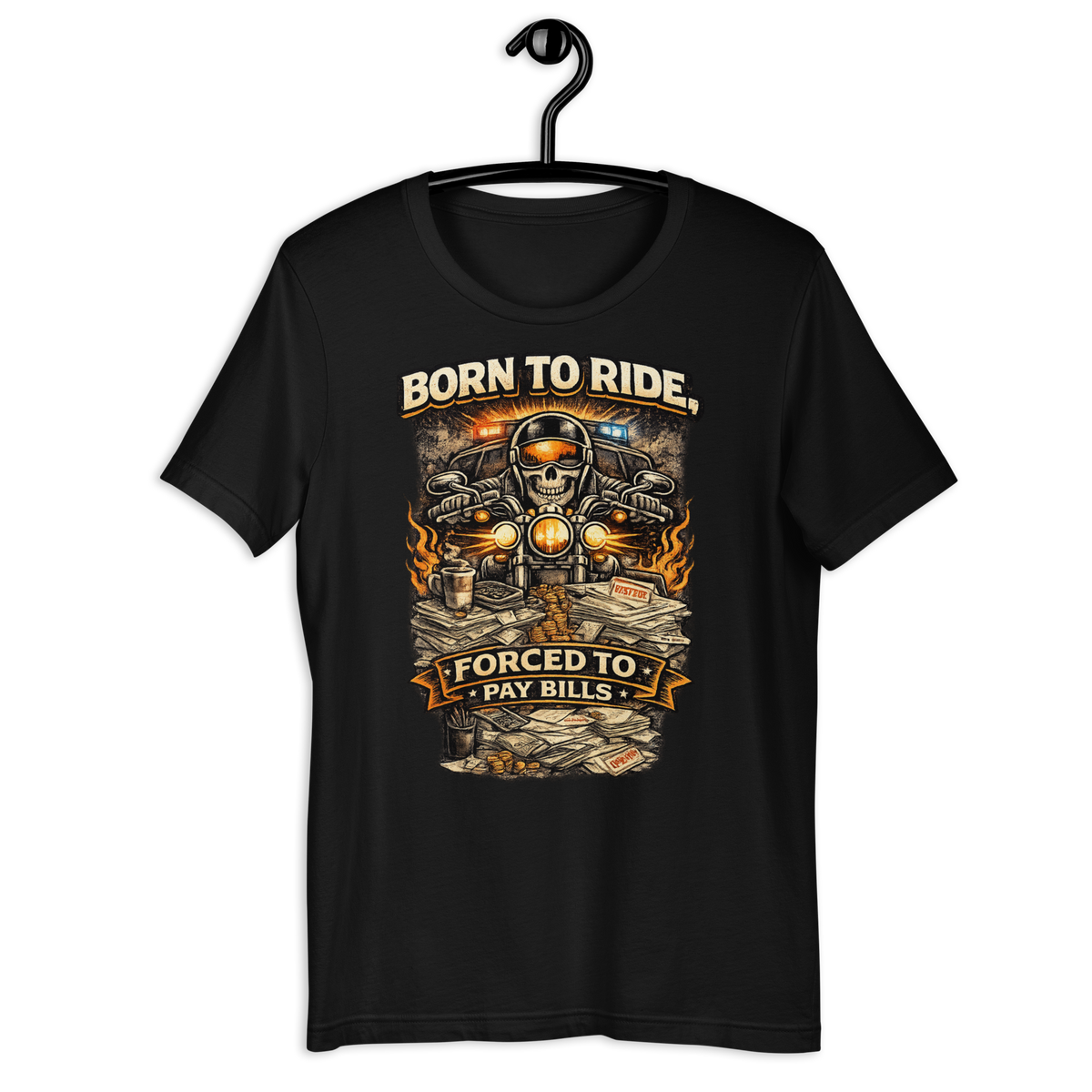 Biker motorcycle graphic t-shirt product image