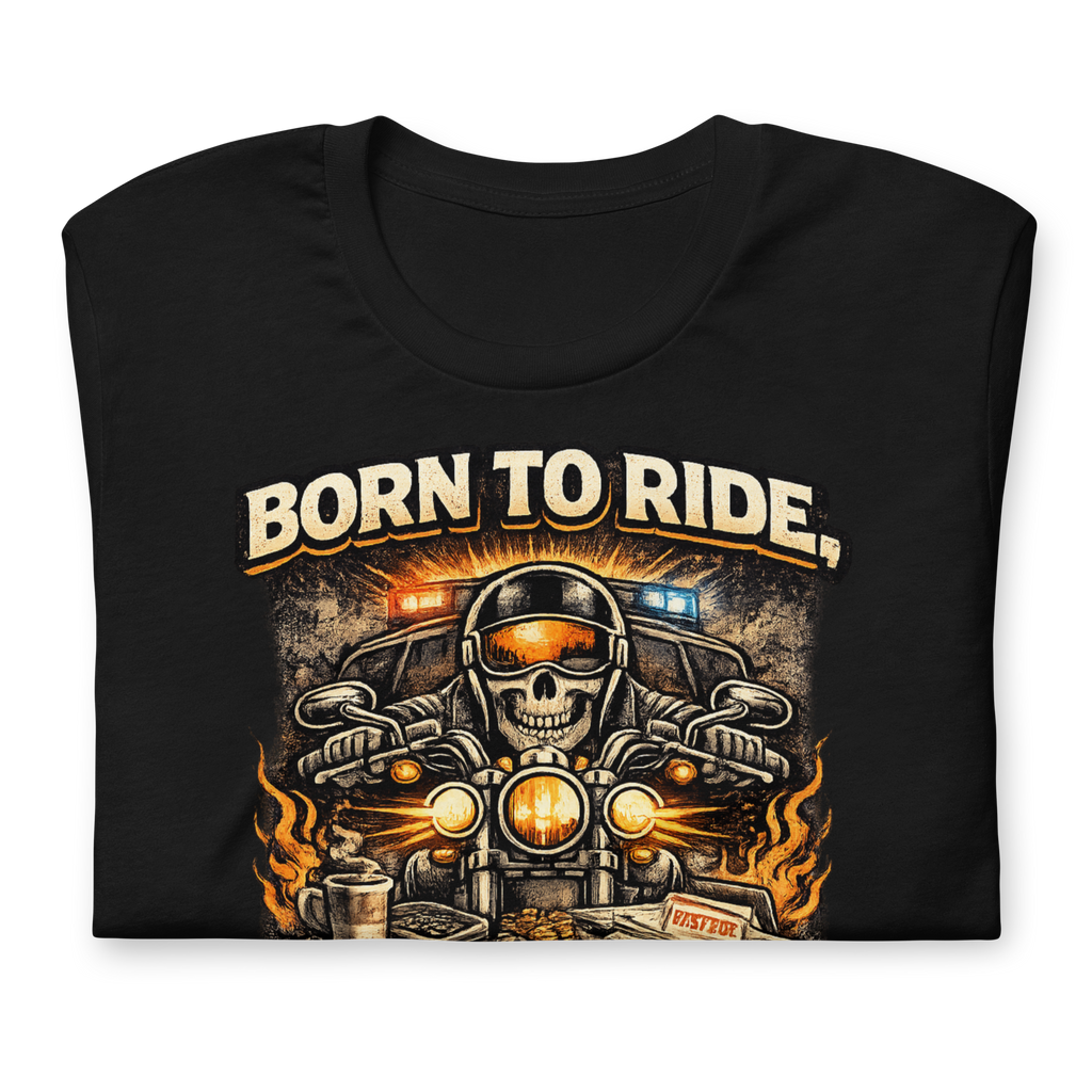 Biker motorcycle graphic t-shirt product image