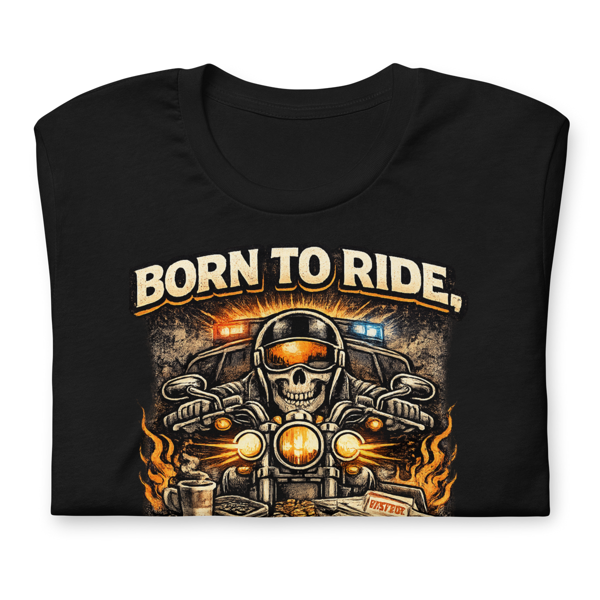 Biker motorcycle graphic t-shirt product image