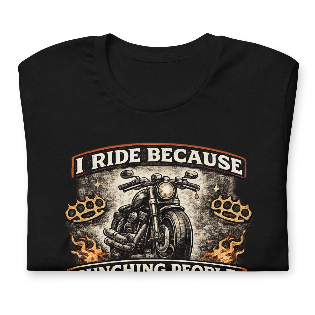 Biker motorcycle graphic t-shirt product image