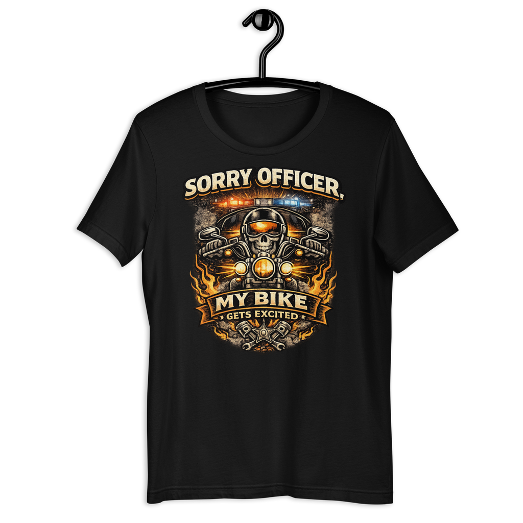 Biker motorcycle graphic t-shirt product image
