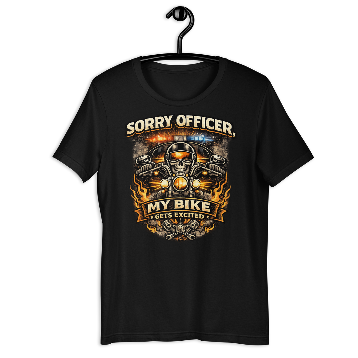 Biker motorcycle graphic t-shirt product image