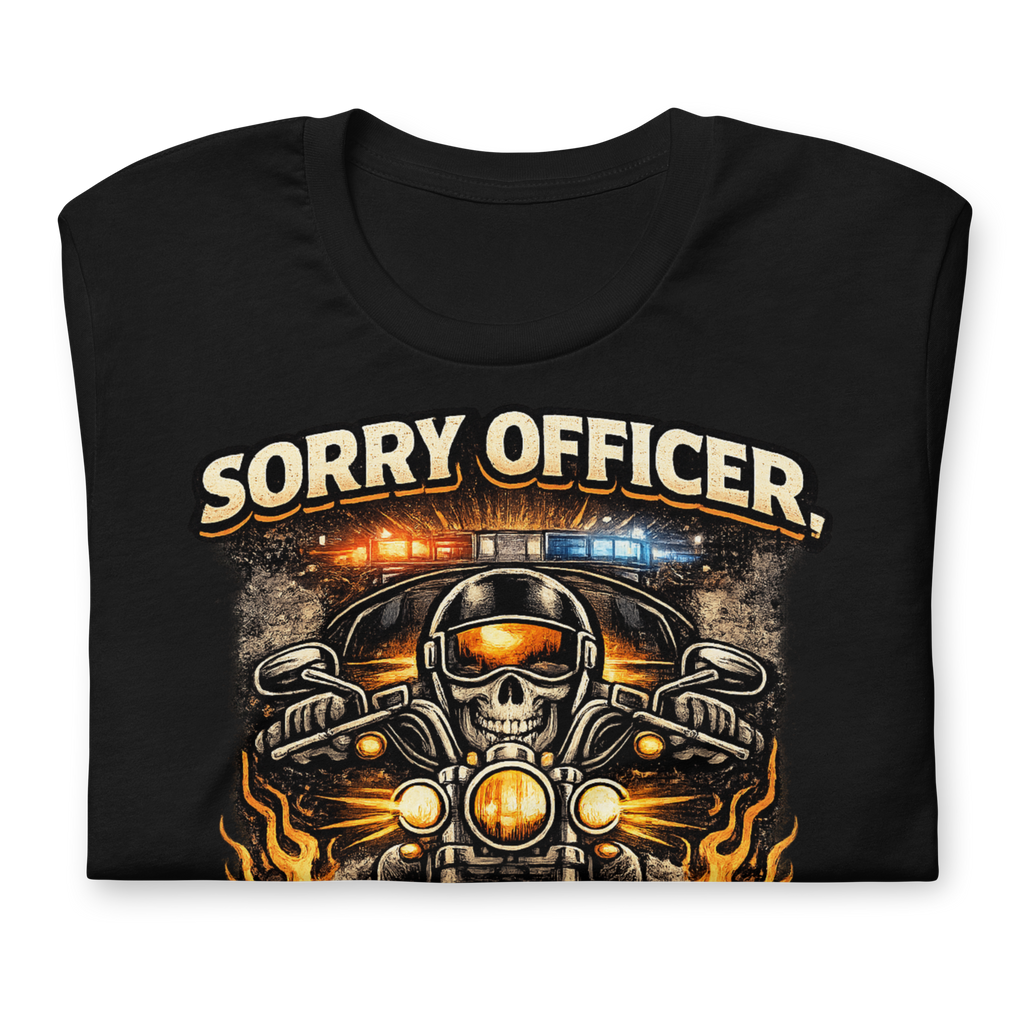 Biker motorcycle graphic t-shirt product image