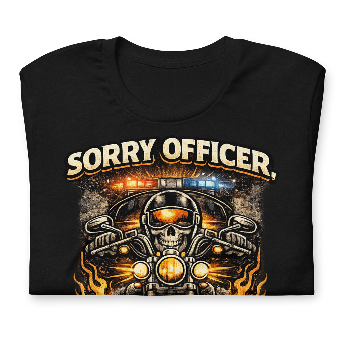 Biker motorcycle graphic t-shirt product image
