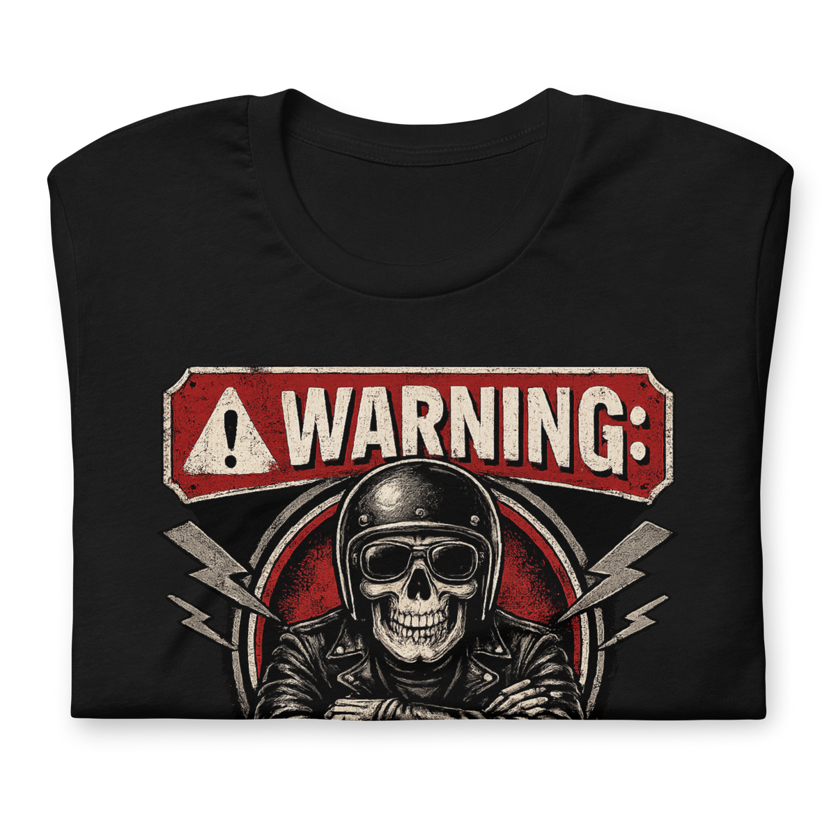Biker motorcycle graphic t-shirt product image