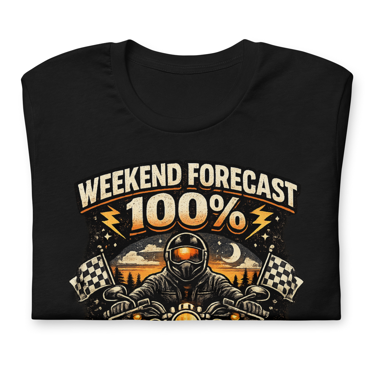 Biker motorcycle graphic t-shirt product image
