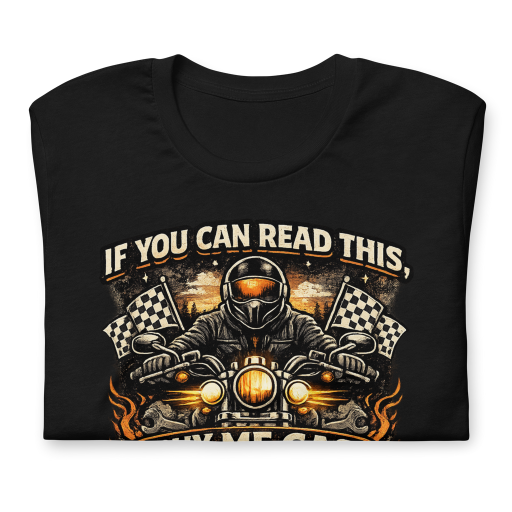 Biker motorcycle graphic t-shirt product image