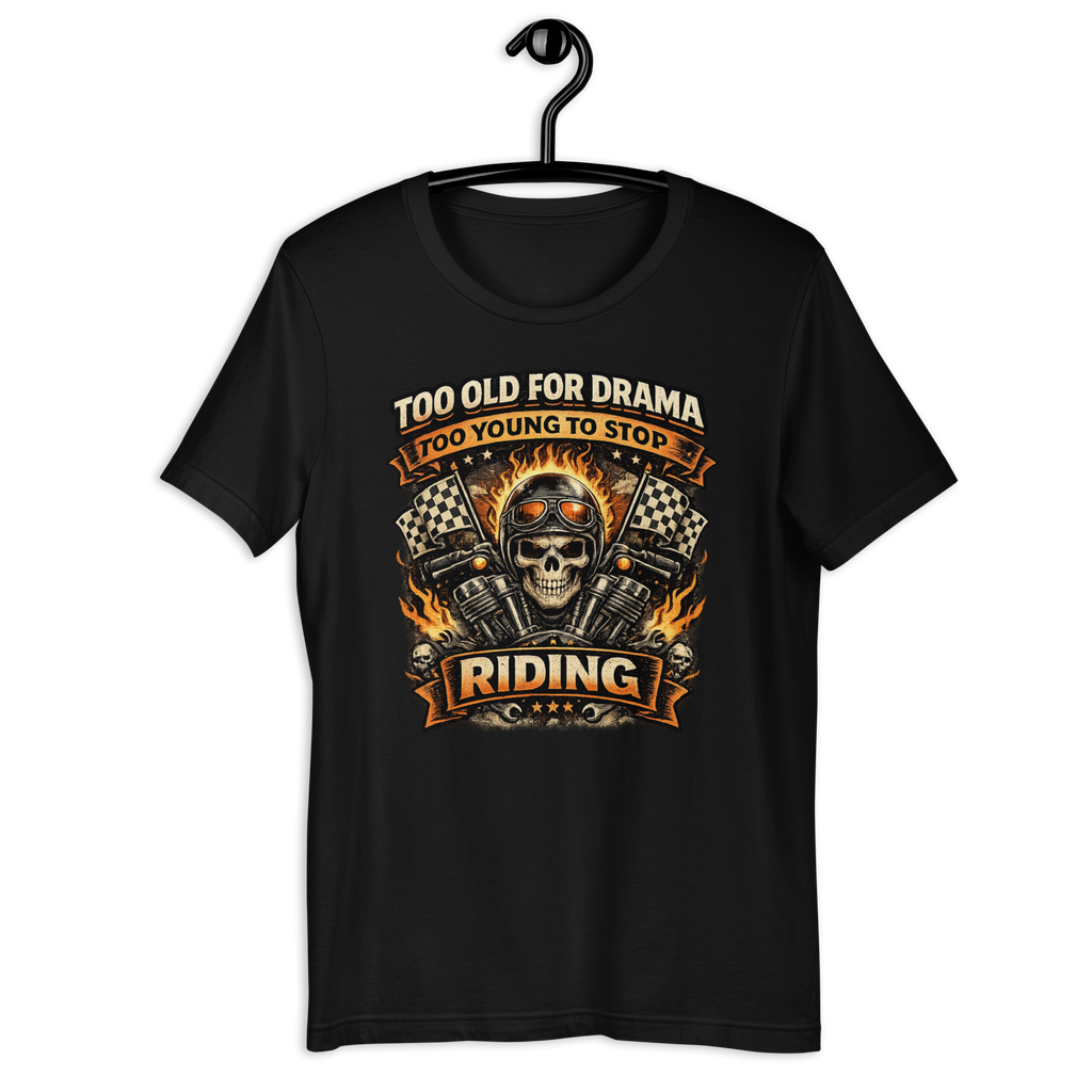 Biker motorcycle graphic t-shirt product image